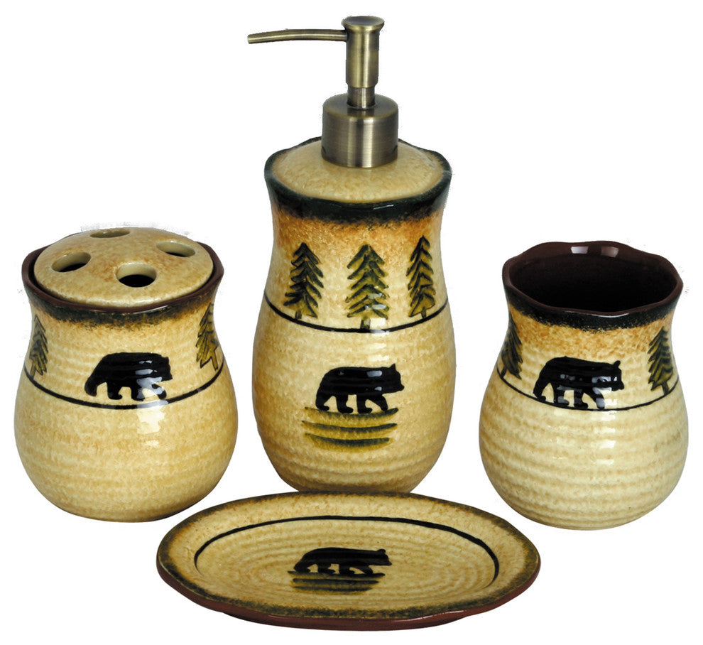 4-Piece Bear Bathroom Set
