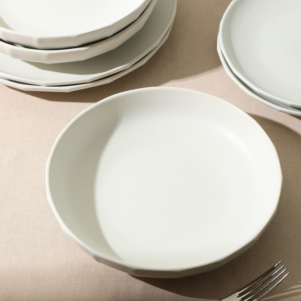 Stone Lain Rio Stoneware Pasta Bowl Set of 4, Beige