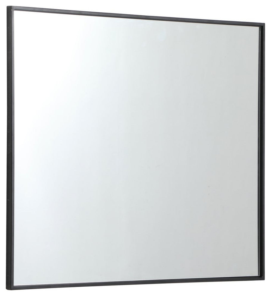Elegant Decor MR43036BK Metal Frame Rectangle Mirror, 30", Black