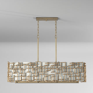 Fredrick Ramond Farrah Medium Eight Light Linear, Burnished Gold