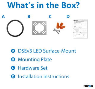 DSE 9" Black Round Selectable LED Surface Mount Downlight