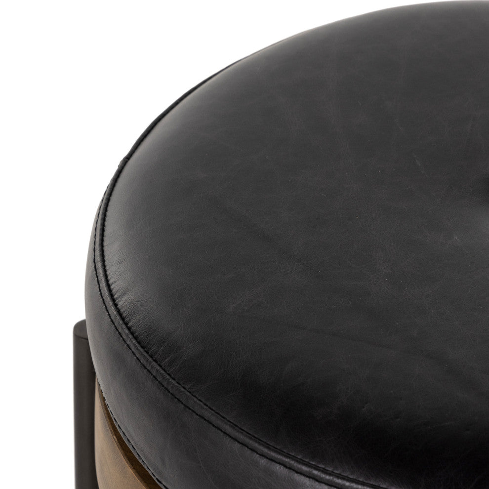 Edwyn Small Ottoman, Sonoma Black