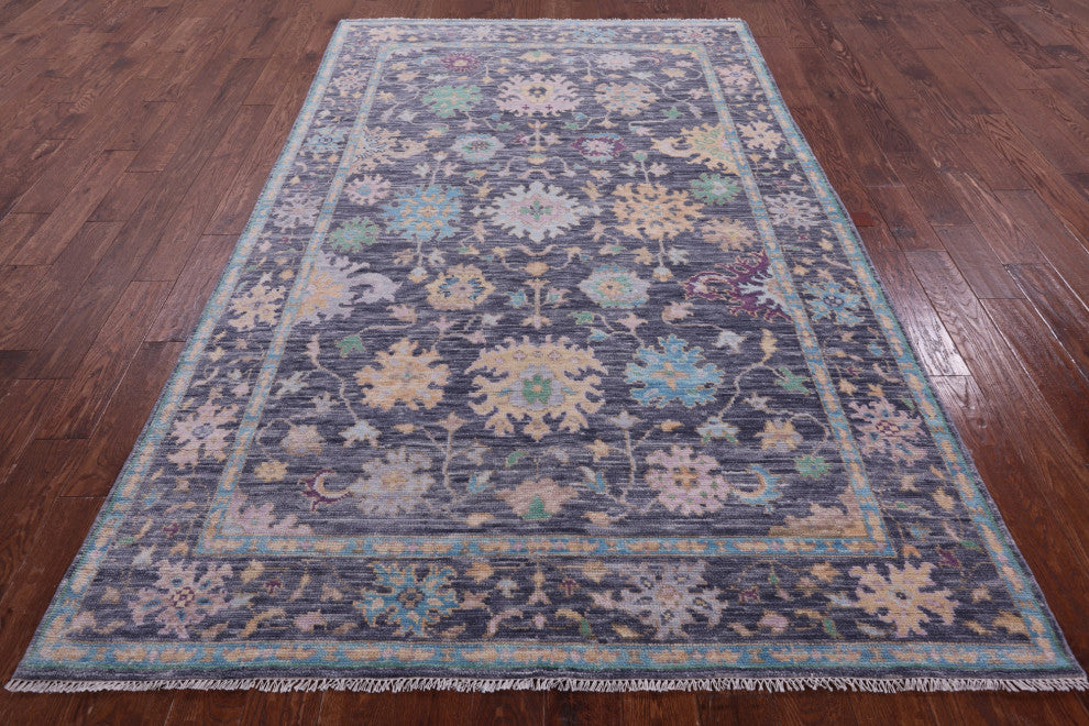 Turkish Oushak Handmade Wool Rug 5' 11" X 9' 5" - Q13327