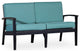 DTY Outdoor Living Longs Peak Eucalyptus Loveseat w/ Cushion, Espresso, Sage
