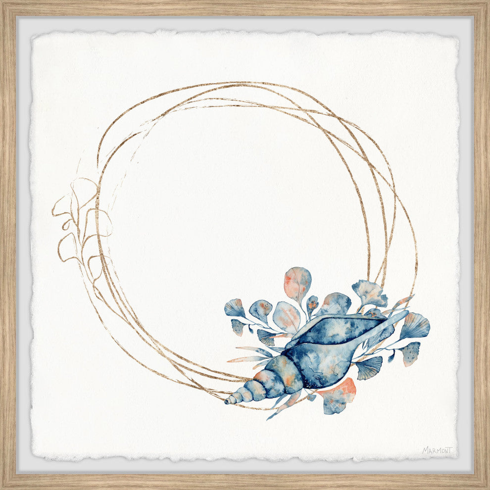 "I Found a Seashell" Framed Painting Print, 12x12