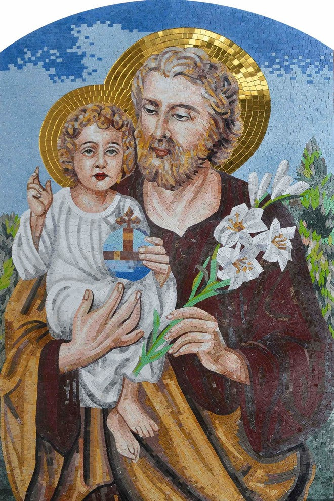 Mosaic Icon, The Portrait of St. Joseph, 36"x52"