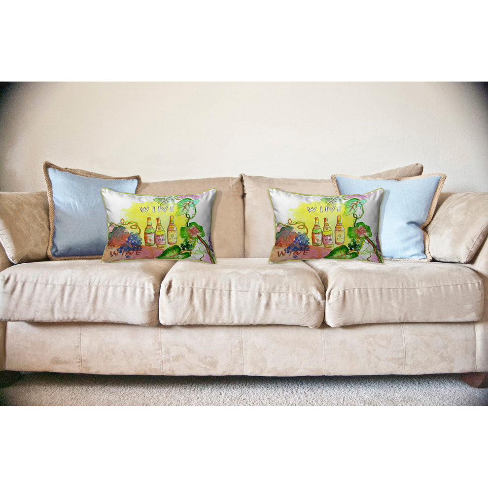 Wine Bottles Large Indoor/Outdoor Pillow 16x20