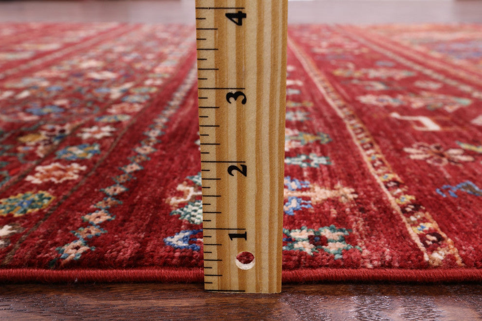 Persian Gabbeh Tribal Hand-Knotted Rug 4' 0" X 5' 11" Q5245