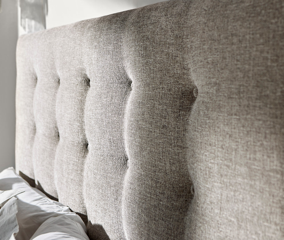 Bernhardt Foundations Upholstered Button Tufted Panel Bed, California King