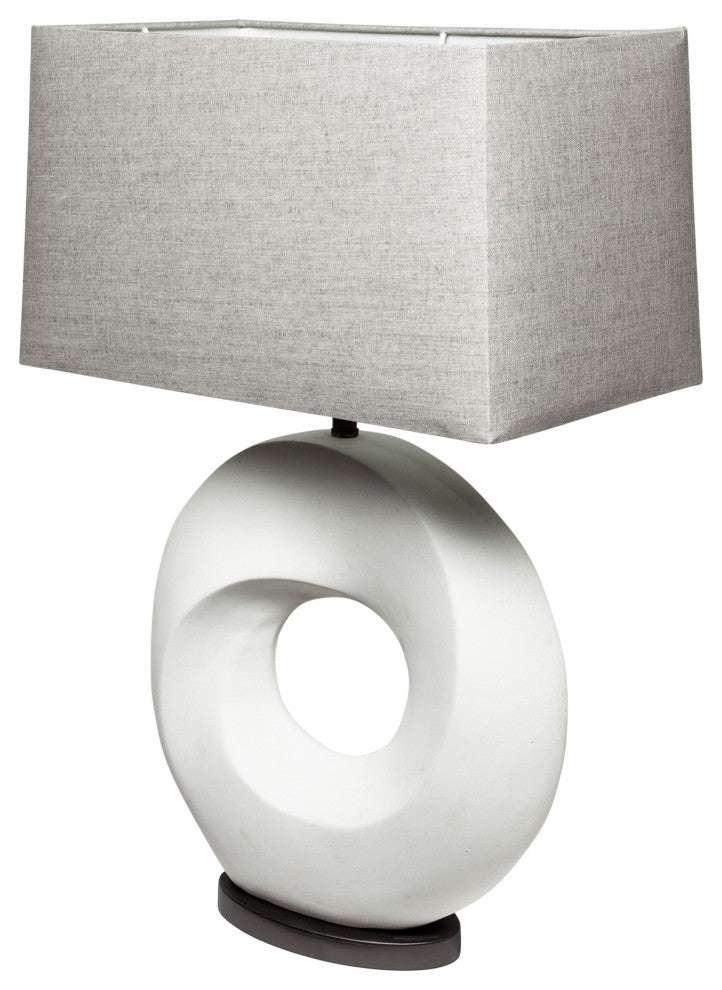 Contempo White O Ring Table Lamp