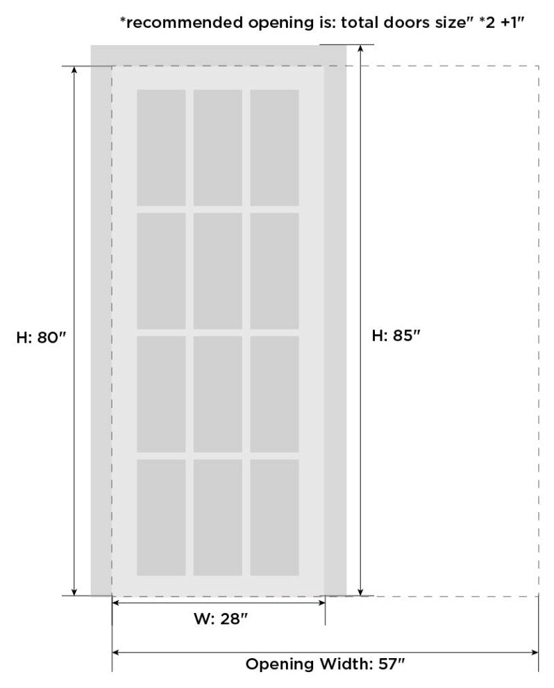 Sliding Pocket Door 28x80"