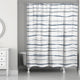 Navy Wavy Shower Curtain
