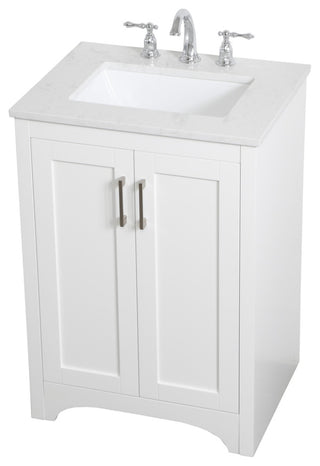 24" Single Bathroom Vanity, White