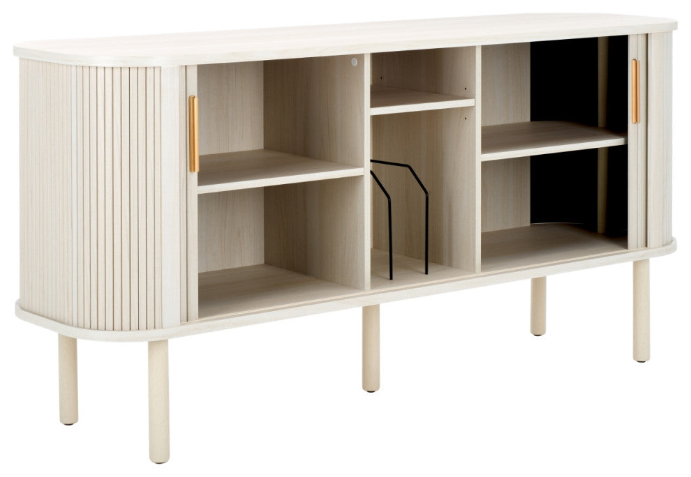 Safavieh Tealla Sideboard/Media Stand, Bleached White/Gold