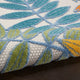 Nourison Aloha 4' x Round Ivory/Multi Tropical Area Rug