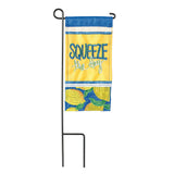 Flag  Double Applique  Squeeze The Day Lemon Polyester Mini