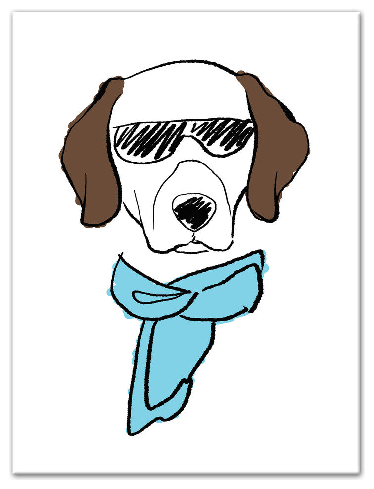 Dog with Sunglasses Wall Art