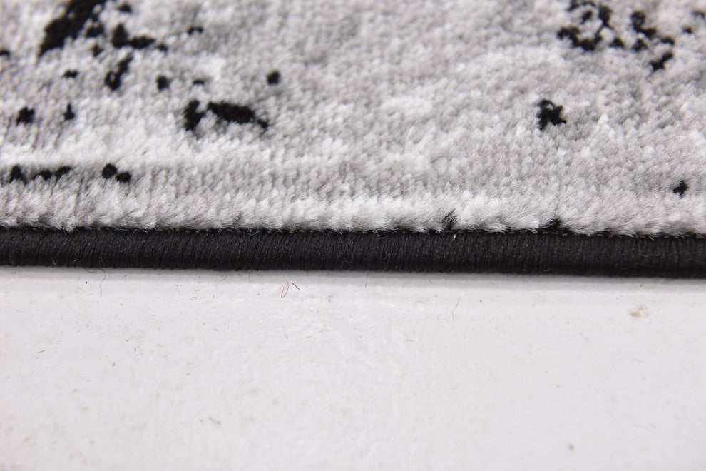 Unique Loom Black Salle Garnier Sofia 6' Square Rug