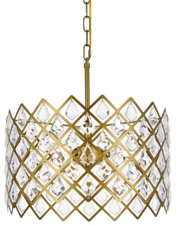 Lyla 16" Pendant, Brass