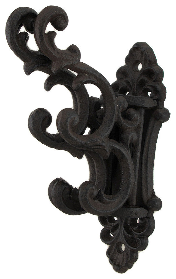 Cast Iron Victorian Style 3 Hook Hat / Coat / Scarf Holder