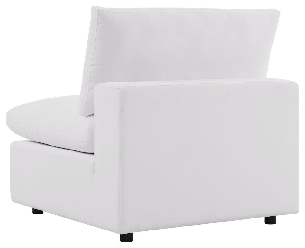 Modular Lounge Sectional Deep Sofa Set, White, Modern, Outdoor Hospitality