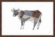 "La Vaca Modelada" Framed Painting Print, 18"x12"