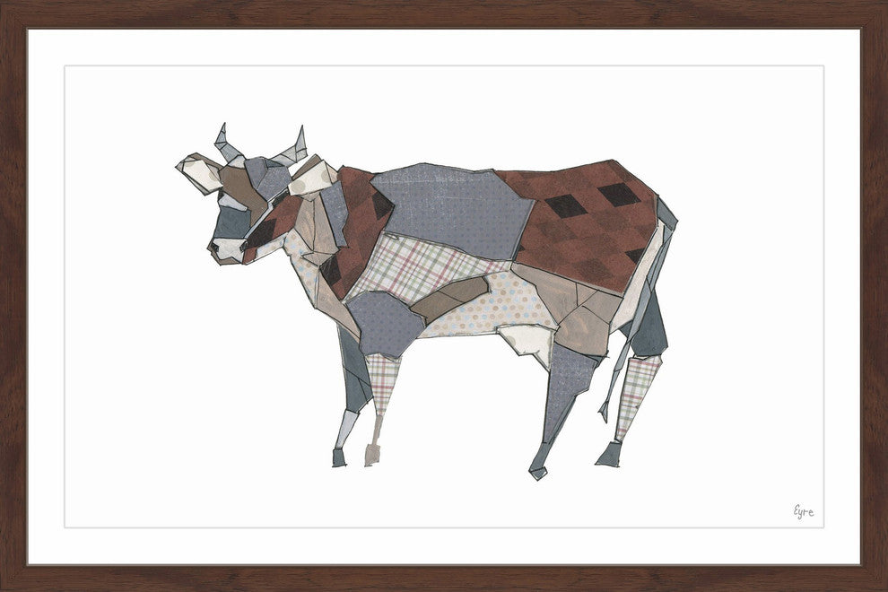 "La Vaca Modelada" Framed Painting Print, 18"x12"