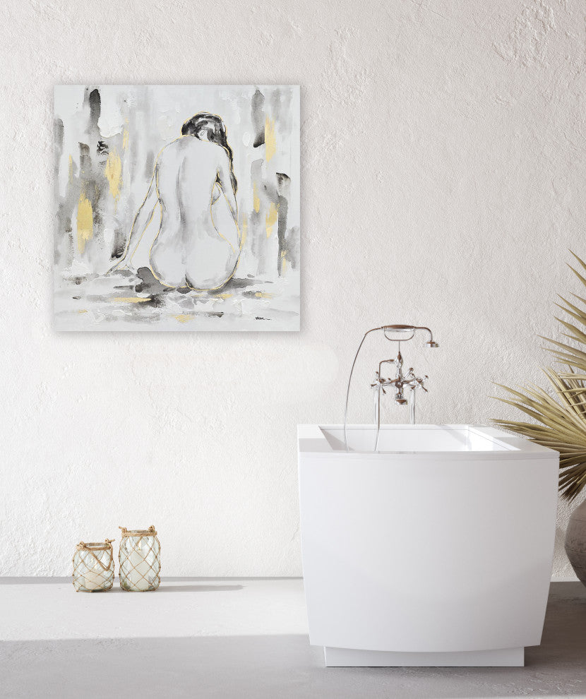 Abstract woman painting - Oil Painting Print on Wrapped Canvas, Wall art Decor,