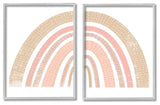 Abstract Pink Neutral Kid's Rainbow Arches Striped Patterns,11 x 14