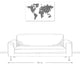 Black Dots World Map 24x36 Canvas Wall Art