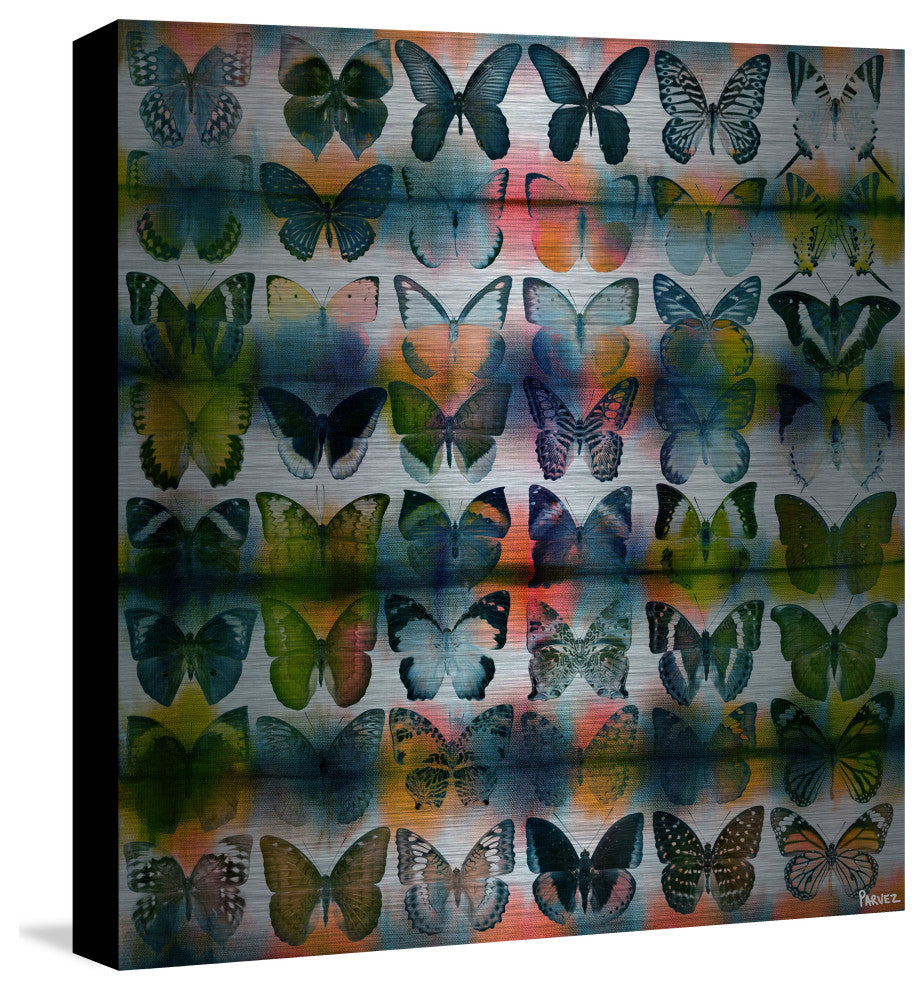 "Butterflies Squared" UV Ink Print on Brushed  Aluminum, 32"x32"