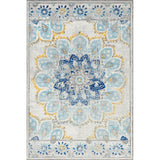 Nuloom Withered Bloom In Bouquet Area Rug, Blue 4'x6'