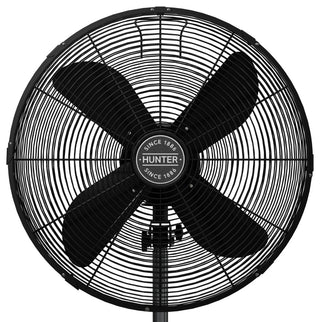 Hunter Classic Matte Black 4-Blade Oscillating 3-speed Standing Fan