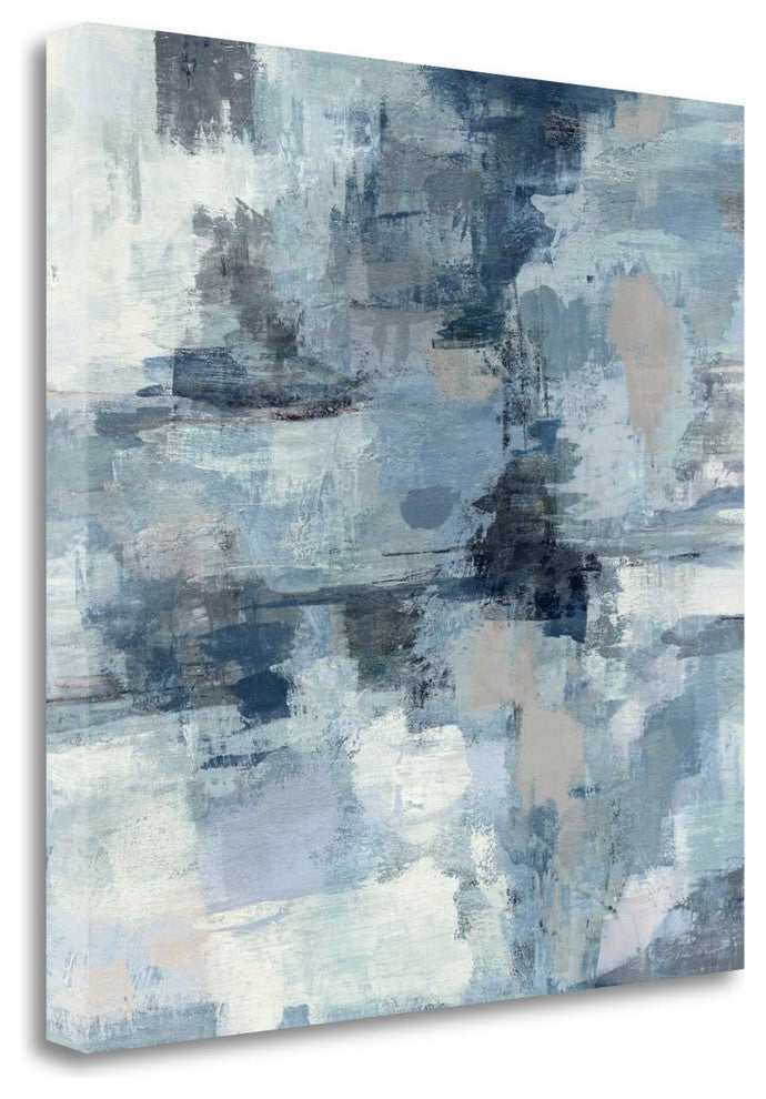 "In The Clouds Indigo And Gray Crop" By Silvia Vassileva, Gallery Wrap Canvas