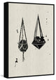 "Flower Sketsa" Floater Framed Painting Print on Canvas, 12"x18"