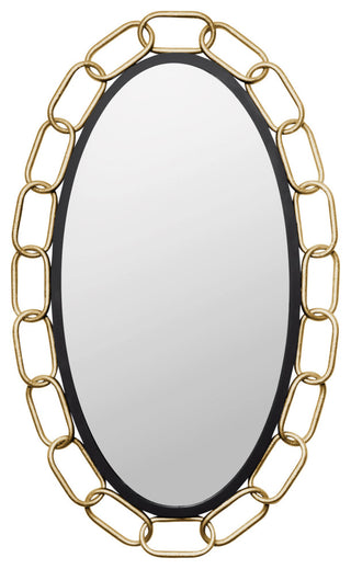 Varaluz 444MI24 Chains of Love 24" W x 40" H Oval Steel Framed - Matte Black /