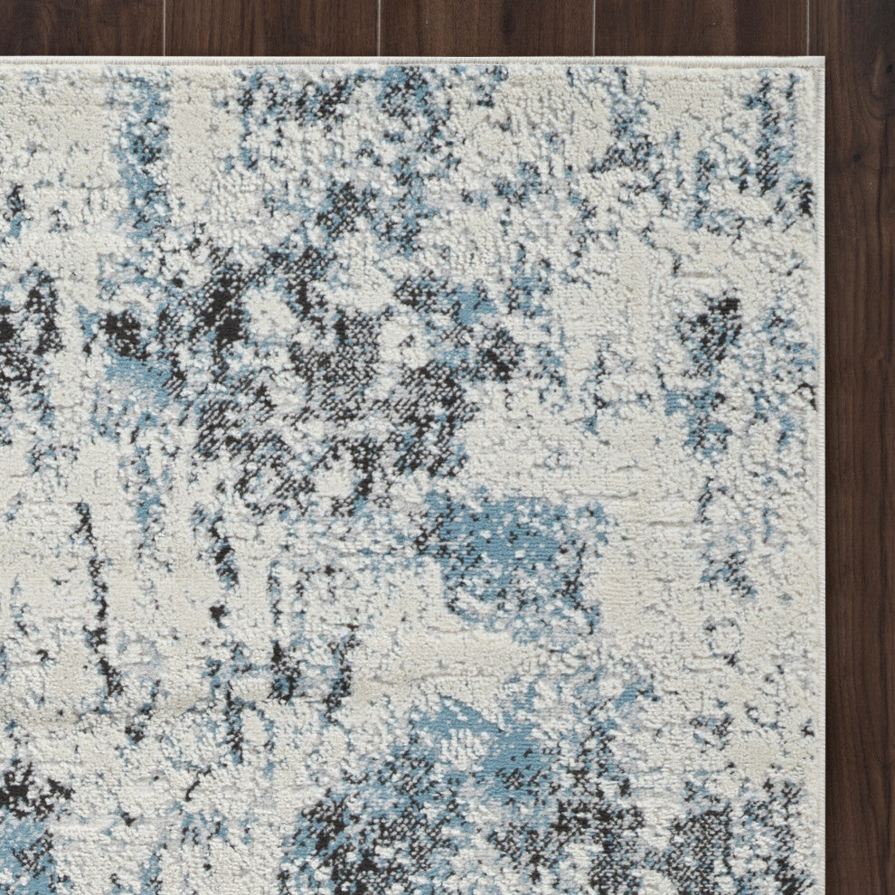 High-Low Pablo Blue/Ivory Runner
