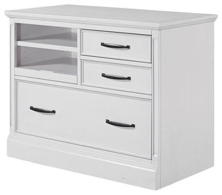Bowery Hill Traditional 40"W Wood Functional File in Effortless White