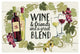 "Wine and Friends I" Digital Paper Print by Janelle Penner, 20"x14"