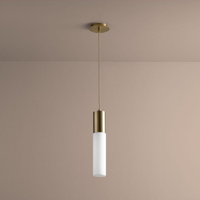 Magnum Pendant Light in Aged Brass