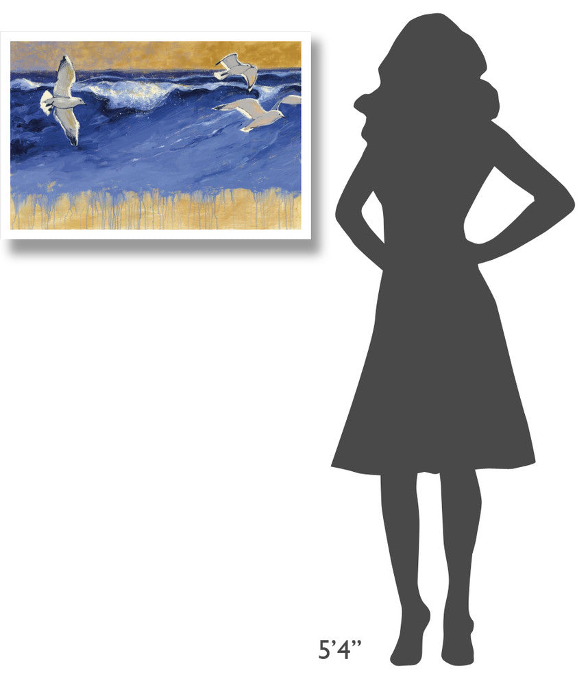 "Seagulls" Digital Paper Print by Shirley Novak, 32"x22"