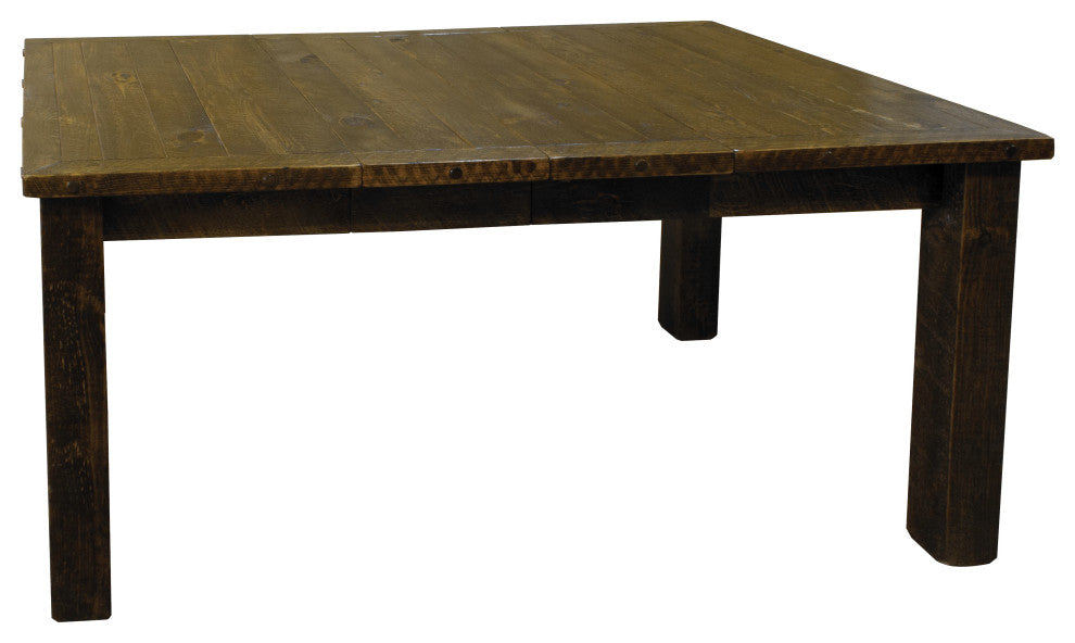 Barnwood Style Timber Peg Extension Table, Woodland Smoke, 2-Leaf 42" X 84"