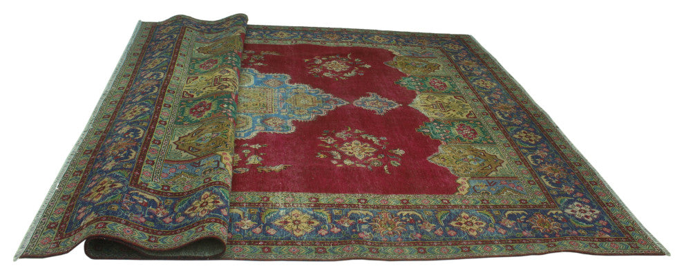 Fine Vintage Distressed Behrokh Rust Rug