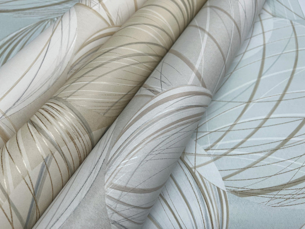 Taupe Floating Lanterns Wallpaper