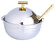 Classic Touch Stainless Steel Honey Dish With Mosaic Handle