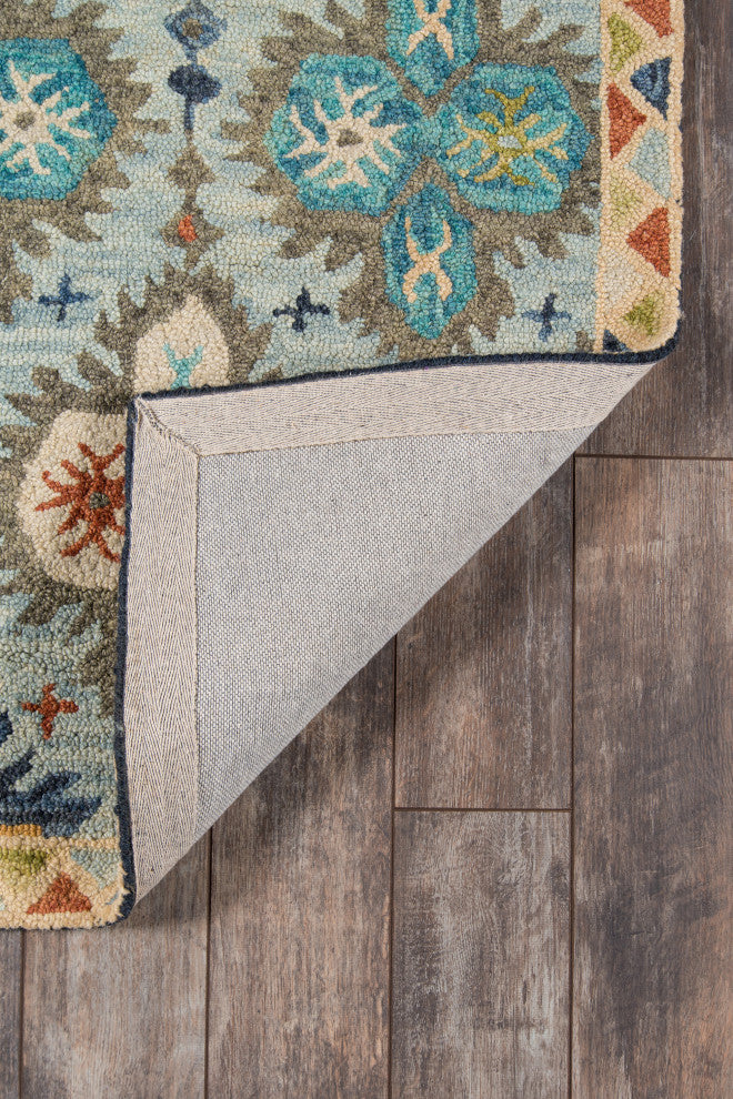 Momeni Tangier Wool Hand Tufted Blue Area Rug, 5'x8'