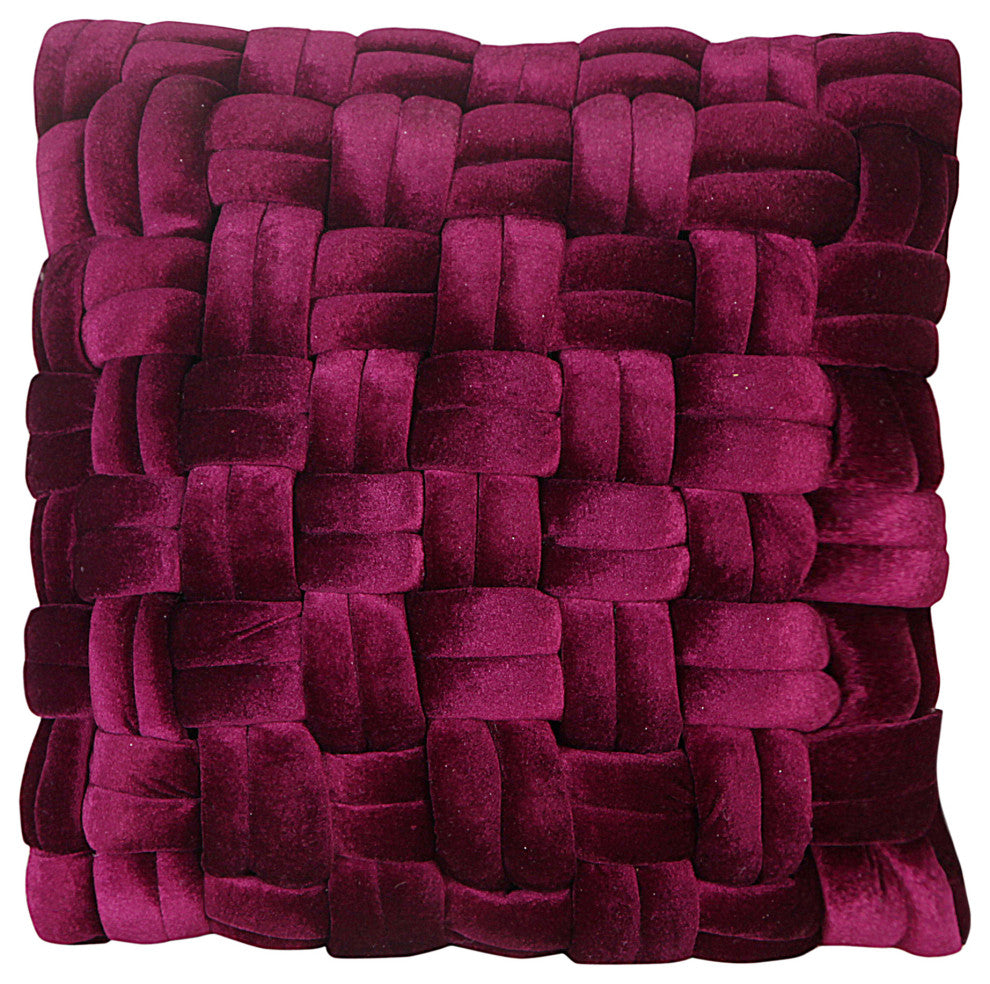 Contemporary Pj Velvet Pillow Wine - Purple