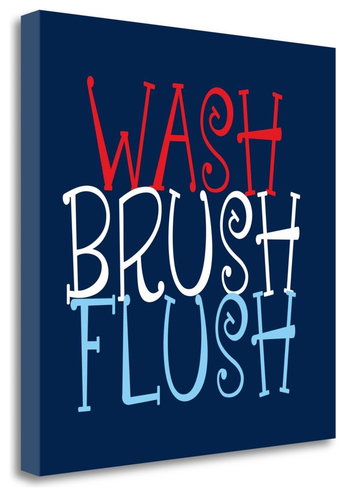 "Wash Brush Flush" By Tamara Robinson, Giclee Print on Gallery Wrap Canvas