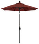 7.5' Bronze Collar Tilt Crank Aluminum Umbrella, Terrace Adobe Olefin