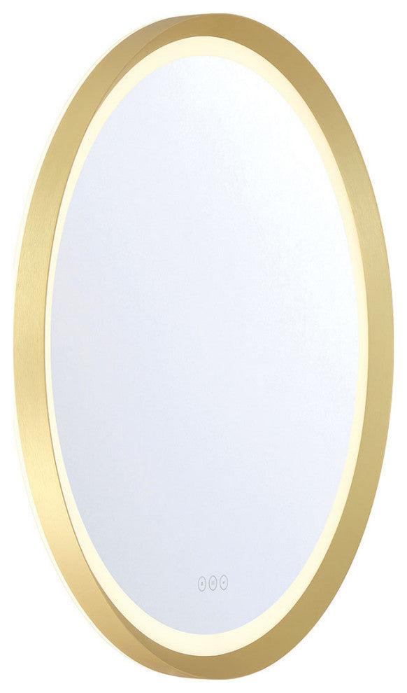 Artell Square Mirror - 32" x 32", Brushed Gold